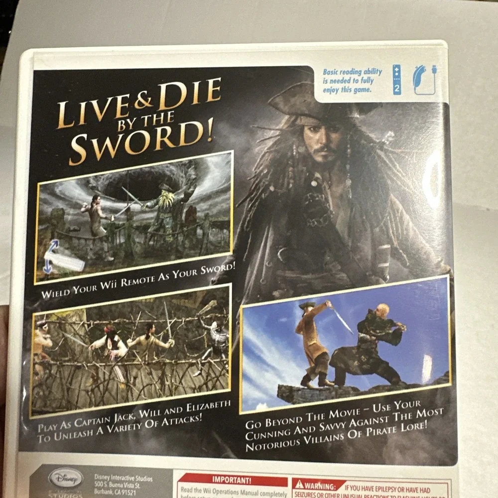 Pirates of the Caribbean At Worlds End Nintendo Wii w/ Manual Rating: T
